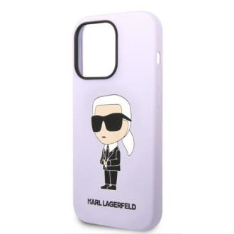Karl Lagerfeld KLHCP14XSNIKBCU iPhone 14 Pro Max 6,7&quot; pevný obal fialový/fialový silikonový Ikonik