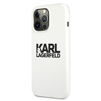 Karl Lagerfeld KLHCP13XSLKLWH iPhone 13 Pro Max 6,7" Silicone Stack Logo biały/white