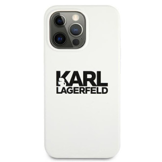 Karl Lagerfeld KLHCP13XSLKLWH iPhone 13 Pro Max 6,7" Silicone Stack Logo biały/white