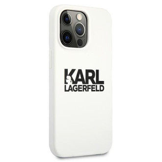 Karl Lagerfeld KLHCP13XSLKLWH iPhone 13 Pro Max 6,7" Silicone Stack Logo biały/white