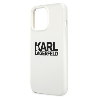 Karl Lagerfeld KLHCP13XSLKLWH iPhone 13 Pro Max 6,7" Silicone Stack Logo biały/white