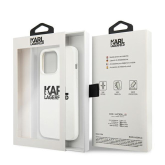 Karl Lagerfeld KLHCP13XSLKLWH iPhone 13 Pro Max 6,7" Silicone Stack Logo biały/white
