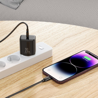 USB C nabíječka 20W PD Joyroom JR-TCF06 s USB C kabelem - Lightning - Černá
