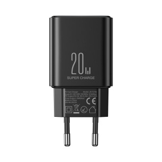 USB C nabíječka 20W PD Joyroom JR-TCF06 s USB C kabelem - Lightning - Černá