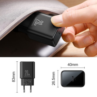 Joyroom JR-TCF06 USB C 20W PD nabíječka - Černá