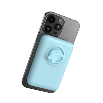 Bezdrátová powerbanka 10000mAh Joyroom JR-W050 20W MagSafe s kroužkem a stojánkem - modrá