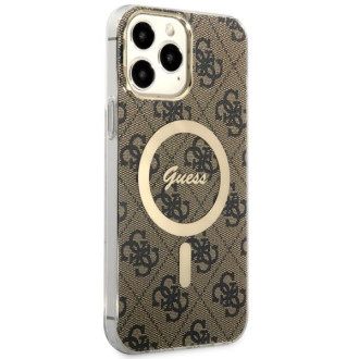 Guess GUHMP13XH4STW iPhone 13 Pro Max 6,7&quot; hnědý/hnědý pevný obal 4G MagSafe