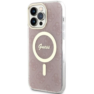 Guess GUHMP14XH4STP iPhone 14 Pro Max 6,7&quot; růžový/růžový pevný obal 4G MagSafe