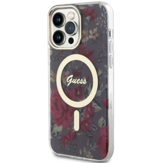 Guess GUHMP14XHCFWSA iPhone 14 Pro Max 6,7&quot; zelený/khaki pevný obal Flower MagSafe