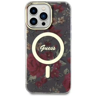 Guess GUHMP14XHCFWSA iPhone 14 Pro Max 6,7&quot; zelený/khaki pevný obal Flower MagSafe