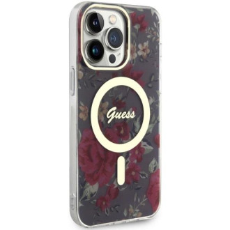 Guess GUHMP14XHCFWSA iPhone 14 Pro Max 6,7&quot; zelený/khaki pevný obal Flower MagSafe