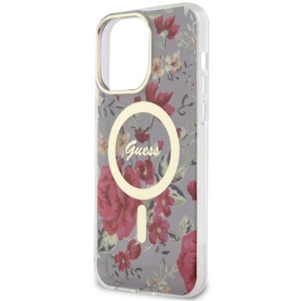 Guess GUHMP14XHCFWSA iPhone 14 Pro Max 6,7&quot; zelený/khaki pevný obal Flower MagSafe