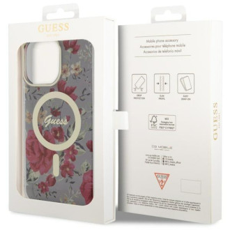 Guess GUHMP14XHCFWSA iPhone 14 Pro Max 6,7&quot; zelený/khaki pevný obal Flower MagSafe