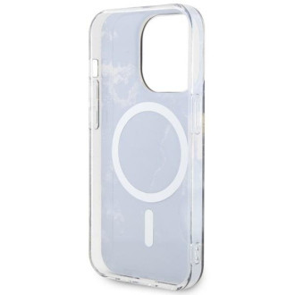 Guess GUHMP14XHTMRSK iPhone 14 Pro Max 6,7&quot; černo/černý pevný obal Golden Marble MagSafe
