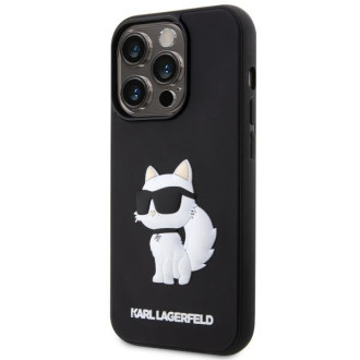 Karl Lagerfeld KLHCP14X3DRKHNK iPhone 14 Pro Max 6,7&quot; černý/černý pevný obal Rubber Choupette 3D