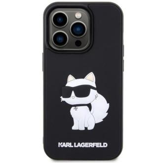 Karl Lagerfeld KLHCP14X3DRKHNK iPhone 14 Pro Max 6,7&quot; černý/černý pevný obal Rubber Choupette 3D