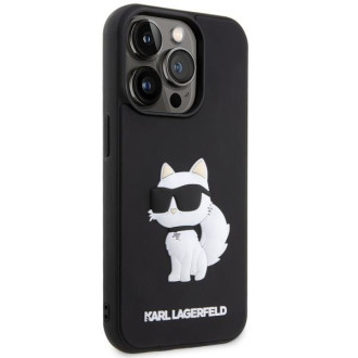 Karl Lagerfeld KLHCP14X3DRKHNK iPhone 14 Pro Max 6,7&quot; černý/černý pevný obal Rubber Choupette 3D