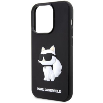 Karl Lagerfeld KLHCP14X3DRKHNK iPhone 14 Pro Max 6,7&quot; černý/černý pevný obal Rubber Choupette 3D