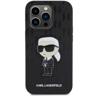 Karl Lagerfeld KLHCP14XSAKHPKK iPhone 14 Pro Max 6,7&quot; černý/černý Saffiano Monogram Ikonik