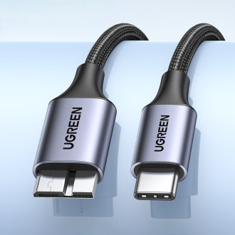 USB C – Micro USB B 3.0 5Gb/s 3A 1m kabel Ugreen US565 – šedý