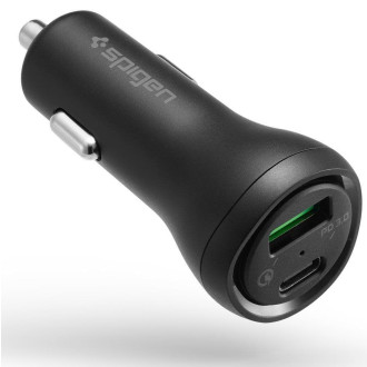 Spigen STEADIBOOST F31QC 2-PORTOVÁ AUTONABÍJEČKA PD27W/QC3.0 ČERNÁ