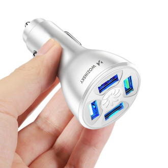Wozinsky WCCAW 50W 4x USB-A QC nabíječka do auta - bílá