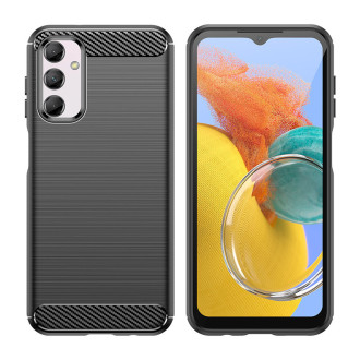 Ohebné pouzdro s karbonovým vzorem pro Samsung Galaxy M14 Carbon Case - černé