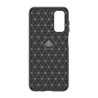Ohebné pouzdro s karbonovým vzorem pro Samsung Galaxy M14 Carbon Case - černé