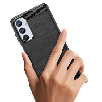 Ohebné pouzdro s karbonovým vzorem pro Samsung Galaxy M54 Carbon Case - černé