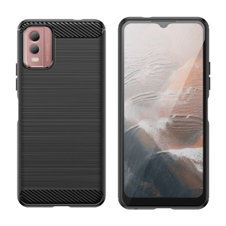 Carbon Case silikonové pouzdro pro Nokia C32 - černé