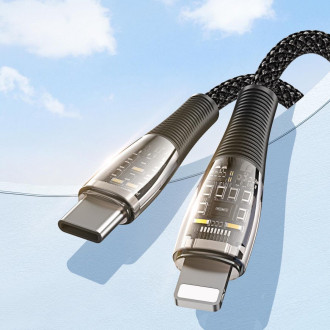 Duzzona A5 20W USB C to Lightning Transparentní