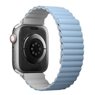 Pásek Uniq Revix Apple Watch Series 1/2/3/4/5/6/7/8/SE/SE2/Ultra 42/44/45/49 mm. Oboustranné magnetické bílo-modré/bílo-modré