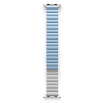 Pásek Uniq Revix Apple Watch Series 1/2/3/4/5/6/7/8/SE/SE2/Ultra 42/44/45/49 mm. Oboustranné magnetické bílo-modré/bílo-modré