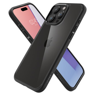 Spigen Crystal Hybrid, matná černá - iPhone 15 Pro