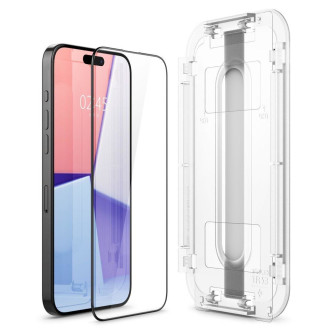 Tvrzené sklo Spigen GLAS.TR &quot;EZ FIT&quot; FC IPHONE 15 PRO ČERNÉ