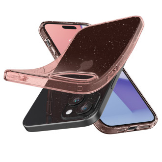 Spigen Liquid Crystal Glitter, rose quartz - iPhone 15