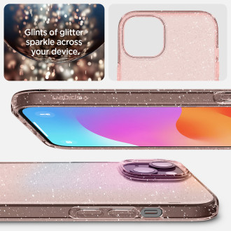 Spigen Liquid Crystal Glitter, rose quartz - iPhone 15