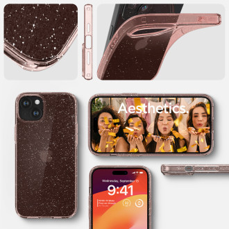 Spigen Liquid Crystal Glitter, rose quartz - iPhone 15