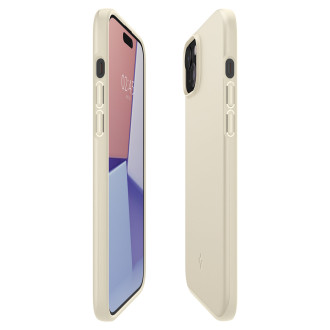 Spigen Thin Fit, pískově béžová - iPhone 15 Plus