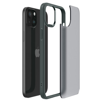 Pouzdro Spigen Ultra Hybrid pro iPhone 15 - tmavě zelené