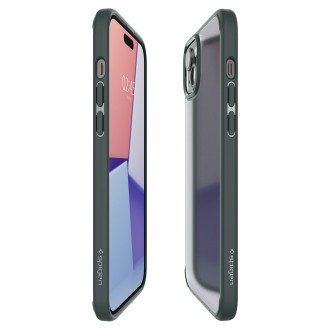 Pouzdro Spigen Ultra Hybrid pro iPhone 15 - tmavě zelené