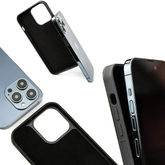 Dřevěný a resinový obal pro iPhone 15 Plus MagSafe Bewood Unique Neptun - tmavě modrá a černá
