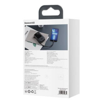 Powerbanka Baseus Qpow Digital Display s rychlým nabíjením 20000mAh 20W QC/PD/SCP/FCP s vestavěným kabelem Lightning černá