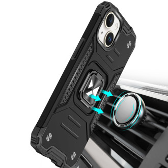 Obrněné pouzdro s držákem na prst pro iPhone 15 Plus Wozinsky Ring Armor - zlaté