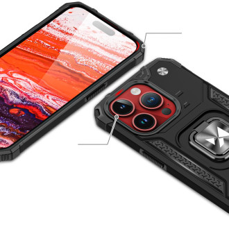 Pouzdro Wozinsky Ring Armor iPhone 15 Pro Max Ring Armor – červené