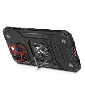 Pouzdro Wozinsky Ring Armor iPhone 15 Pro Max Ring Armor – stříbrné