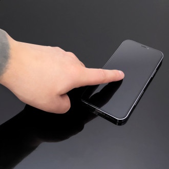 Wozinsky Full Glue iPhone 15 Pro Max Case Friendly Full Glue tvrzené sklo s rámem – černé