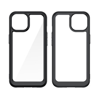 iPhone 15 Plus Outer Space zesílené pouzdro s pružným rámem - červené