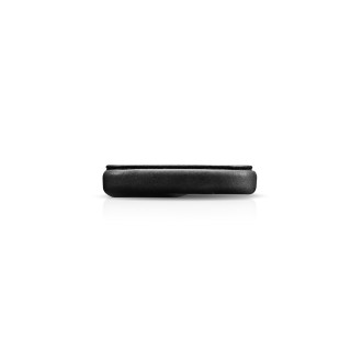 Kožené flipové pouzdro kompatibilní s MagSafe pro iPhone 15 iCarer Oil Wax Oil Wax Real Leather Folio Case – černé