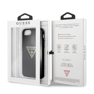 Guess GUHCI8SGTLBK iPhone 7/8/SE 2020 / SE 2022 czarny/black hard case Glitter Triangle